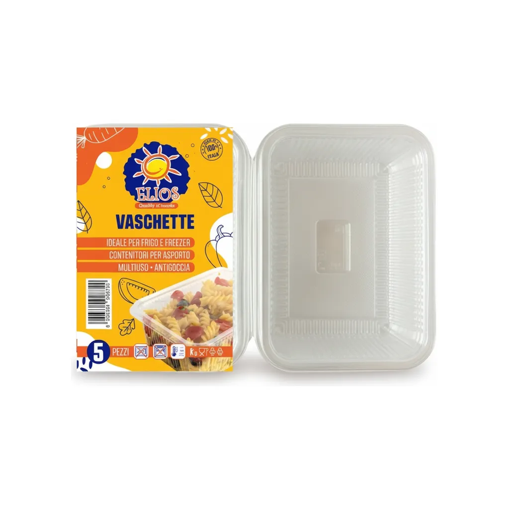 CONTENITORI PLASTICA ALIMENTI 5PZ 6PORZ